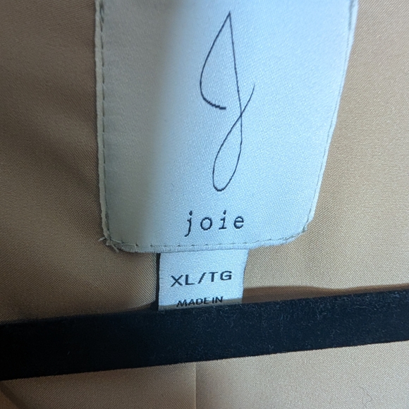 Joie Tan Faux Leather Blazer XL - Picture 2 of 10